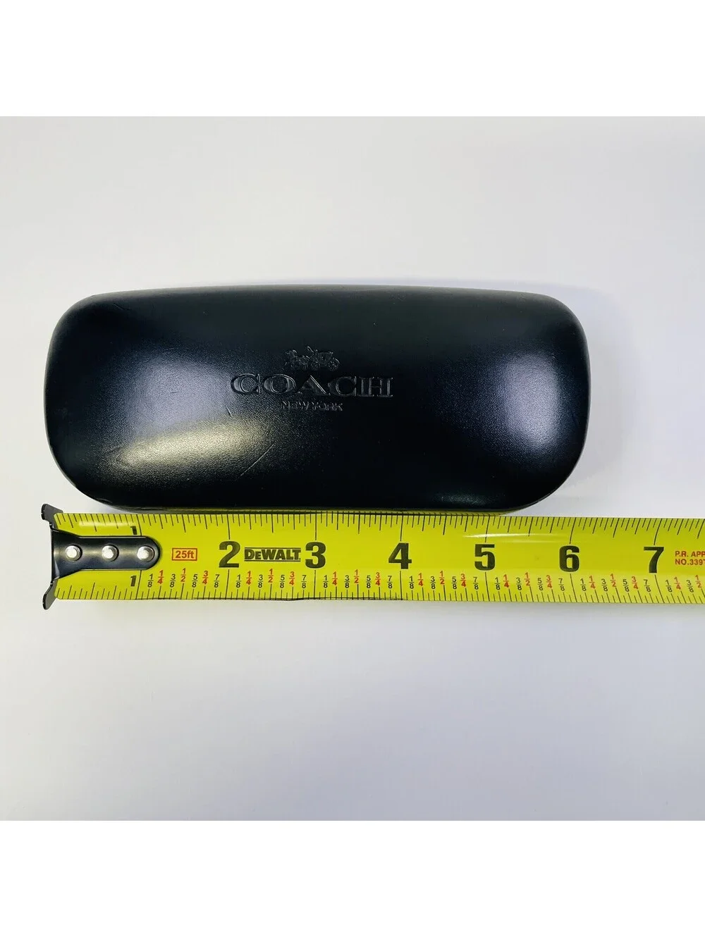 Coach Hard Case Sunglasses Eyeglasses Black Clam Shell Shut Logo